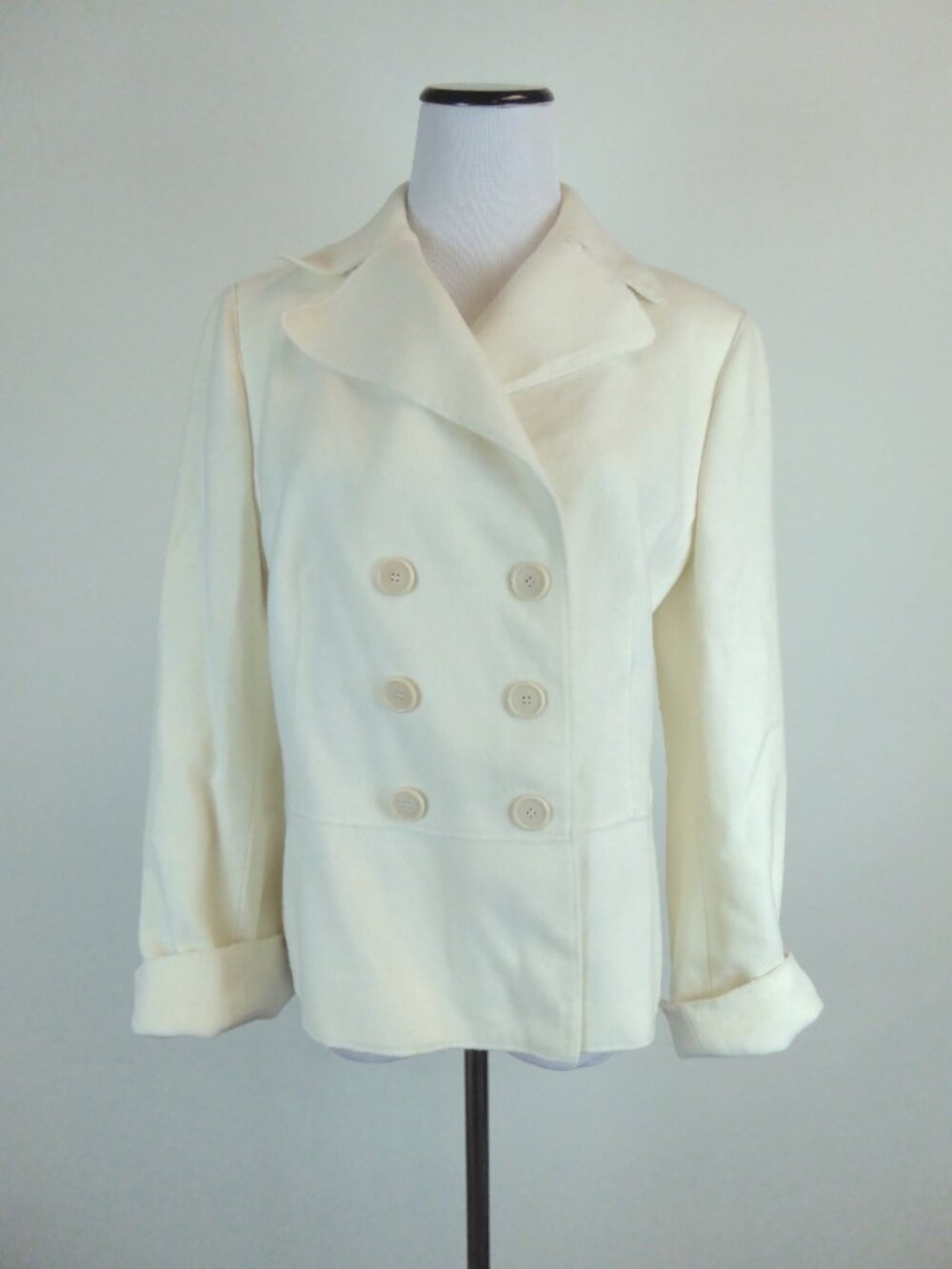 AKRIS PUNTO DOUBLE BREASTED ANGORA PEA COAT blazer